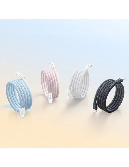 
USB-C 100W 1m pintas magnetinis kabelis – baltas
