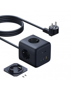 
Maitinimo blokas, kubinis, USB-A, USB-C, lizdas EU, 67W, 1,5 m
