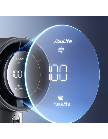 
Nešiojamas metalinis mini ventiliatorius su USB-C 5000mAh ventiliatoriumi – tamsiai pilkas
