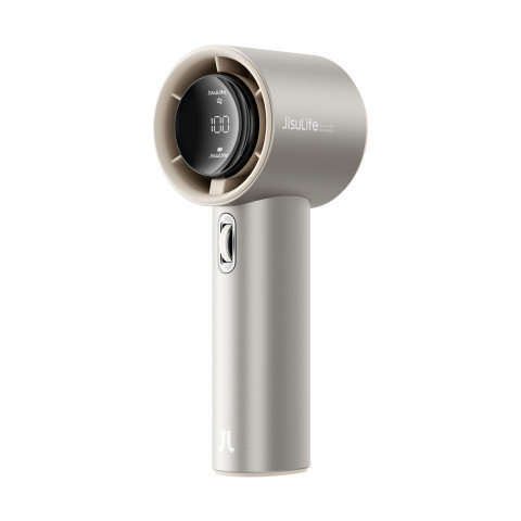 
Mini nešiojamas metalinis ventiliatorius su USB-C 5000mAh adapteriu - šviesiai rudas
