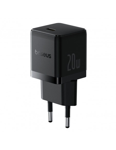
„Palm“ 20 W USB-C sieninis įkroviklis – juodas
