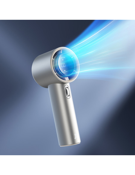 
Mini nešiojamas metalinis ventiliatorius su USB-C 5000mAh adapteriu - šviesiai rudas
