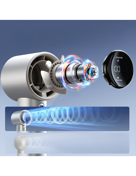 
Mini nešiojamas metalinis ventiliatorius su USB-C 5000mAh adapteriu - šviesiai rudas
