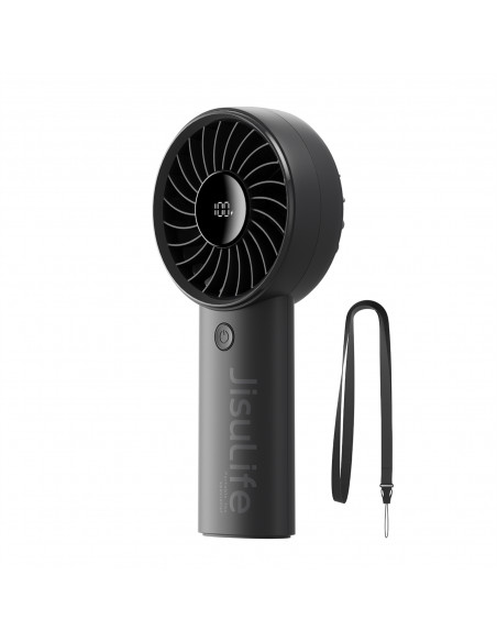 
Mini nešiojamas ventiliatorius USB-C 3600mAh - juodas
