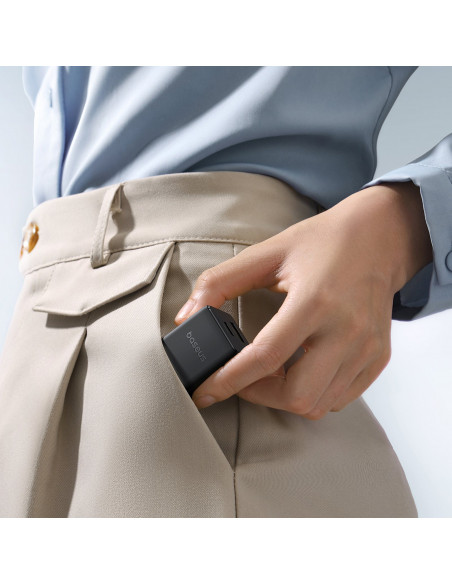 
„Palm“ 20 W USB-C USB-A sieninis įkroviklis – juodas
