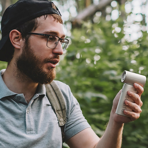 
Mini nešiojamas USB-C 5000mAh ventiliatorius – pilkas
