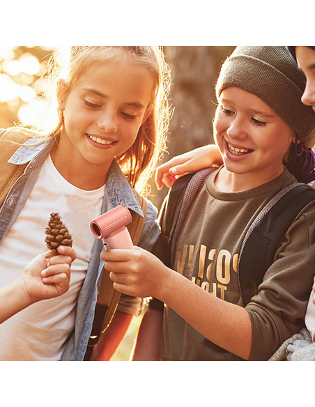 
Mini nešiojamas USB-C 5000mAh ventiliatorius – rožinis
