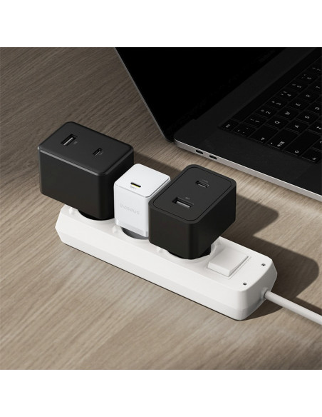 
„Palm 1C“ 20 W sieninis įkroviklis su 60 W 1 m USB-C laidu – baltas
