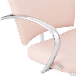 Chester Powder Pink rožinė besisukanti kosmetinės kirpyklos kėdė