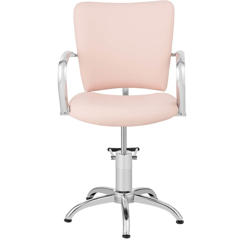 Chester Powder Pink rožinė besisukanti kosmetinės kirpyklos kėdė