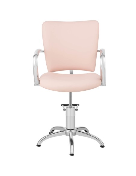 Chester Powder Pink rožinė besisukanti kosmetinės kirpyklos kėdė Chester Powder Pink rožinė besisukanti kosmetinės kirpyklos kėdė
