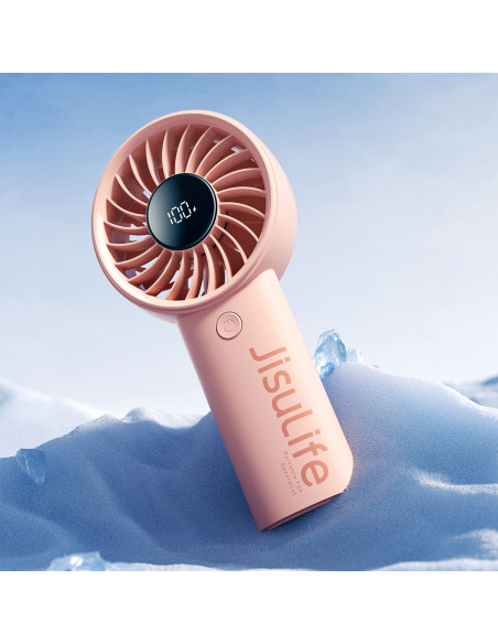 
Mini nešiojamas ventiliatorius USB-C 3600mAh - rožinis
