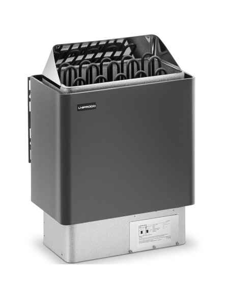 Elektrinė pirties krosnelė 9-13 m3 iki 110C 400 V 9 kW juoda ir sidabrinė Elektrinė pirties krosnelė 9-13 m3 iki 110C 400 V 9 kW juoda ir sidabrinė