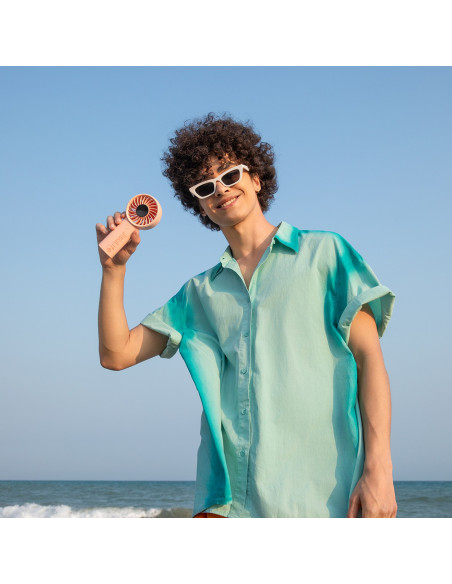 
Mini nešiojamas ventiliatorius USB-C 3600mAh - rožinis
