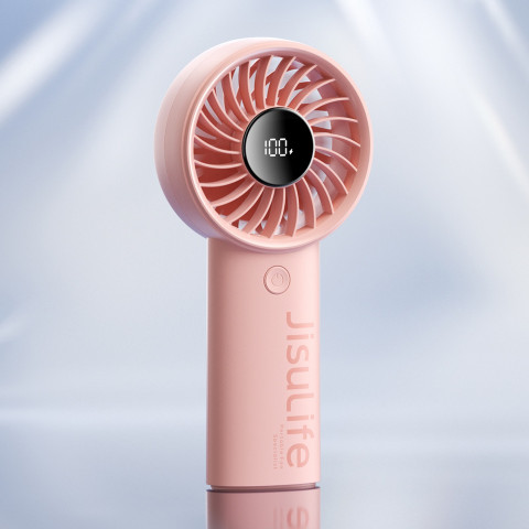 
Mini nešiojamas ventiliatorius USB-C 5000mAh - rožinis
