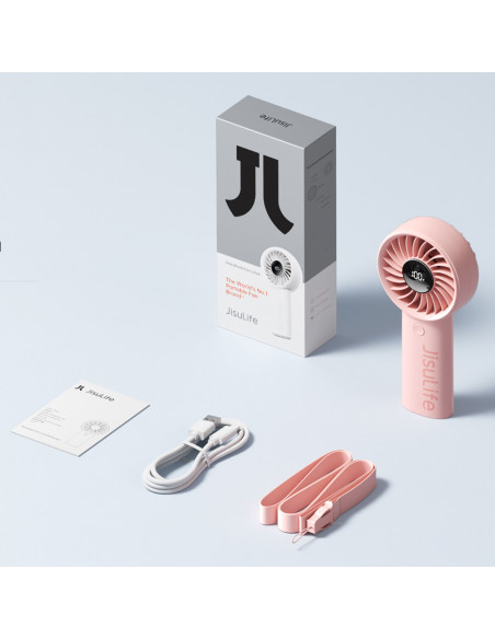 
Mini nešiojamas ventiliatorius USB-C 5000mAh - rožinis
