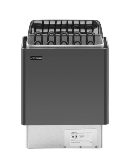 Elektrinė pirties krosnelė 9-13 m3 iki 110C 400 V 9 kW juoda ir sidabrinė Elektrinė pirties krosnelė 9-13 m3 iki 110C 400 V 9 kW juoda ir sidabrinė