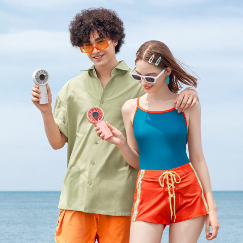 
Mini nešiojamas ventiliatorius USB-C 5000mAh - pilkas
