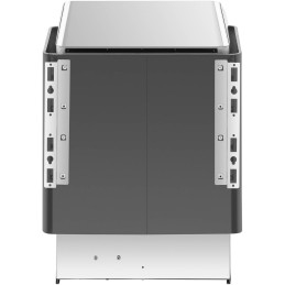 Elektrinė pirties krosnelė 9-13 m3 iki 110C 400 V 9 kW juoda ir sidabrinė