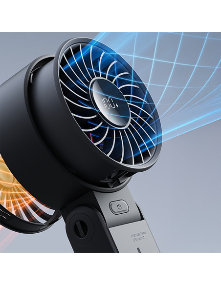 
Mini nešiojamas USB-C 3600mAh ventiliatorius – juodas
