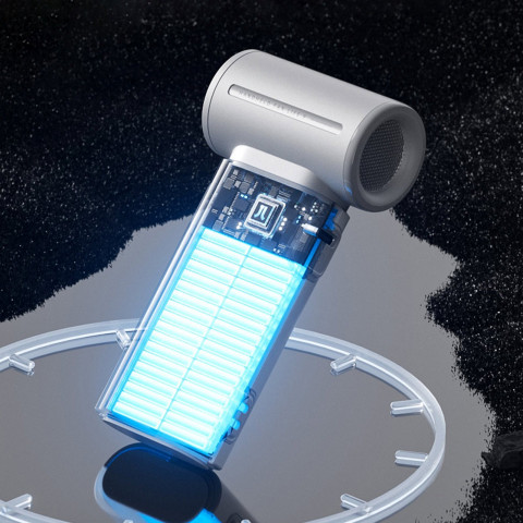 
Mini nešiojamas USB-C 3600mAh ventiliatorius – pilkas
