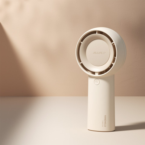 
Nešiojamas mini ventiliatorius su USB-C 4000mAh ventiliatoriumi – smėlio spalvos
