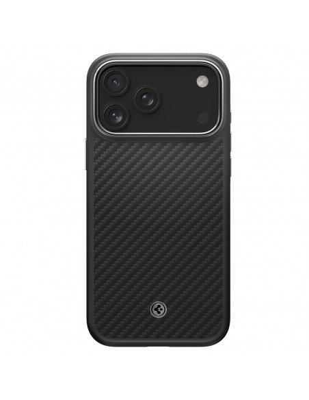 
„iPhone 17 Pro MagSafe“ dėklas – juodas ir sidabrinis
