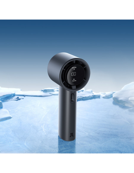 
Nešiojamas metalinis mini ventiliatorius su USB-C 5000mAh ventiliatoriumi – tamsiai pilkas
