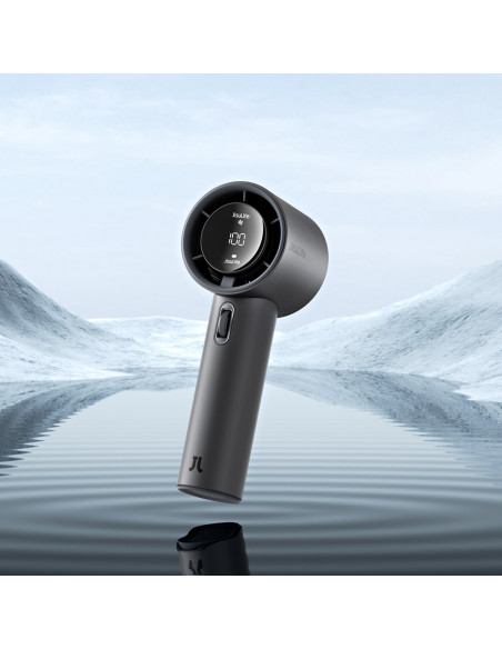 
Nešiojamas metalinis mini ventiliatorius su USB-C 5000mAh ventiliatoriumi – tamsiai pilkas
