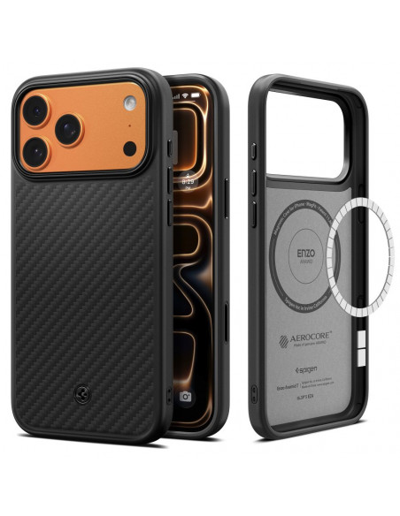 
„iPhone 17 Pro Max“ „MagSafe“ dėklas – juodas
