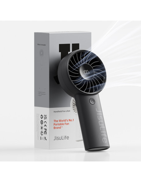 
Mini nešiojamas ventiliatorius USB-C 3600mAh - juodas
