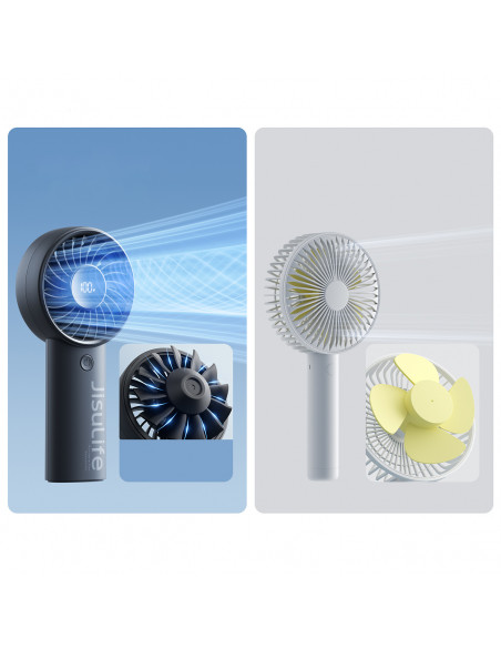 
Mini nešiojamas ventiliatorius USB-C 3600mAh - juodas
