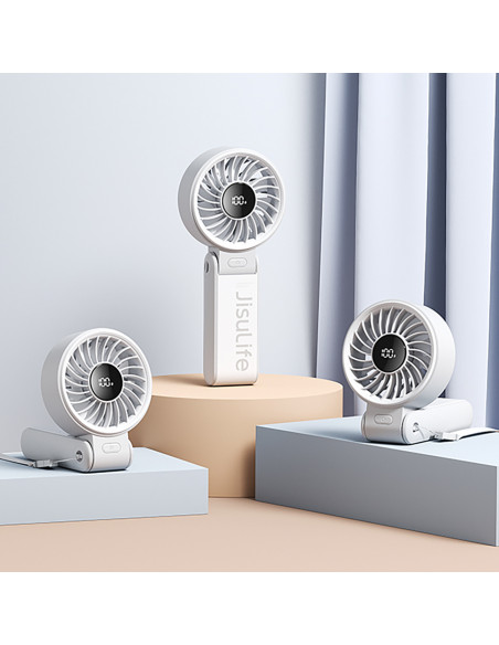 
Mini nešiojamas ventiliatorius USB-C 5000mAh - pilkas
