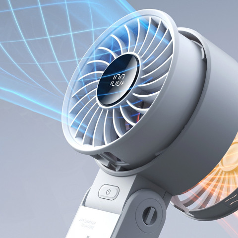 
Mini nešiojamas ventiliatorius USB-C 5000mAh - pilkas
