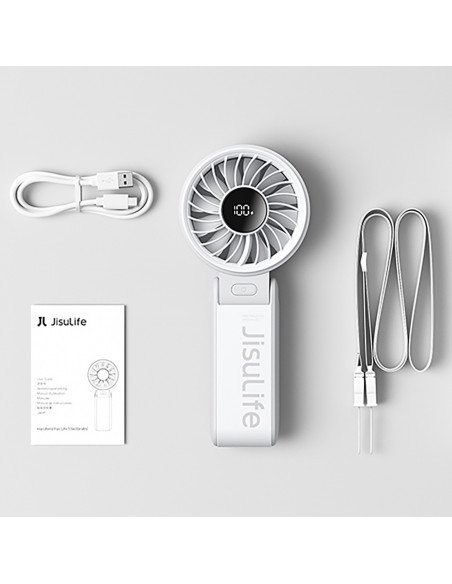 
Mini nešiojamas ventiliatorius USB-C 5000mAh - pilkas
