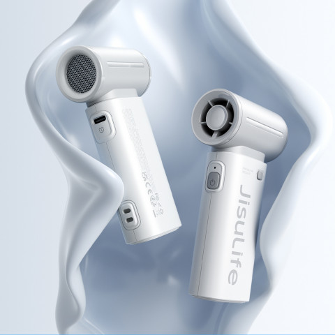 
Mini nešiojamas USB-C 5000mAh ventiliatorius – pilkas
