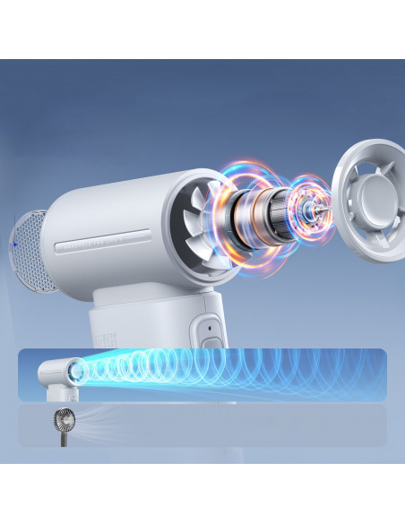 
Mini nešiojamas USB-C 5000mAh ventiliatorius – pilkas
