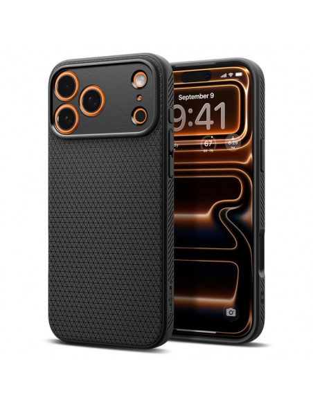 
„Liquid Air“ apsauginis dėklas, skirtas „iPhone 17 Pro“ – matinės juodos spalvos
