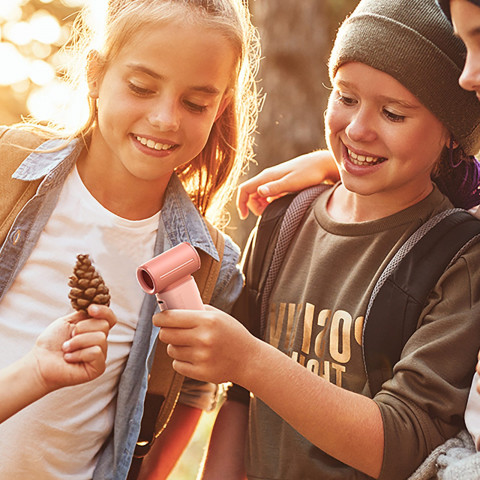 
Mini nešiojamas USB-C 5000mAh ventiliatorius – rožinis
