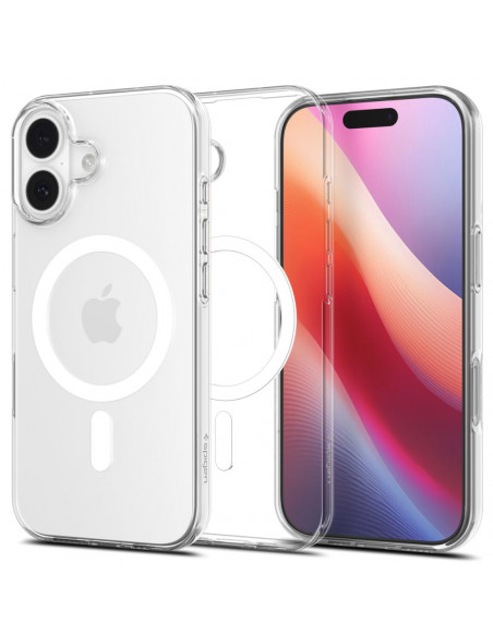 
„MagSafe“ apsauginis „iPhone 17“ dėklas su skystųjų kristalų efektu – skaidrus ir baltas
