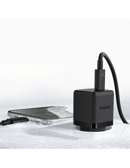 
„Palm 1C“ 20 W sieninis įkroviklis su 60 W 1 m USB-C laidu – juodas
