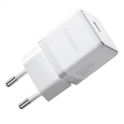 
„Palm 1C“ 20 W sieninis įkroviklis su 60 W 1 m USB-C laidu – baltas
