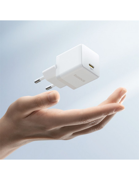 
„Palm 1C“ 20 W sieninis įkroviklis su 60 W 1 m USB-C laidu – baltas
