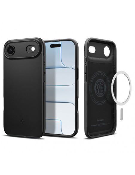 
„iPhone 17 Air“ „Spigen Thin Fit MagSafe“ apsauginis dėklas – juodas
