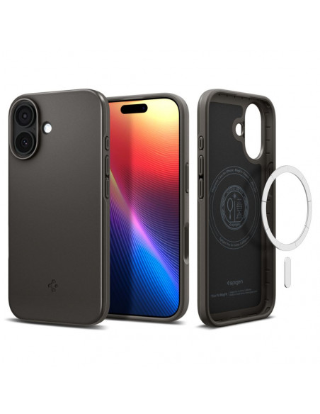 
„iPhone 17“ plonas „MagSafe“ apsauginis dėklas – pilkas
