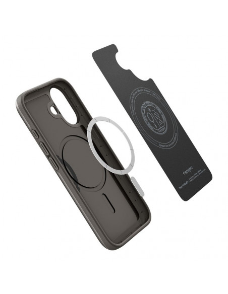 
„iPhone 17“ plonas „MagSafe“ apsauginis dėklas – pilkas
