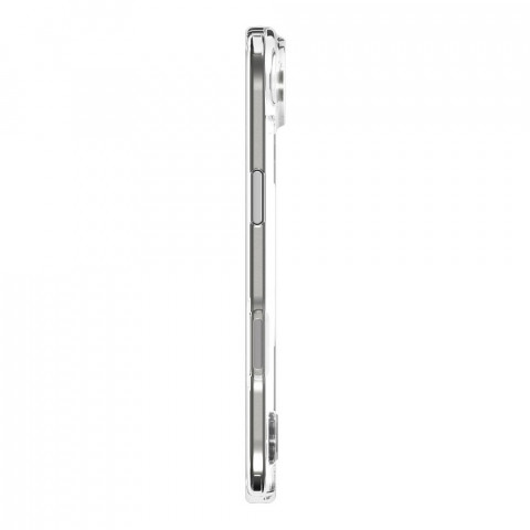 
„iPhone 17 Air Ultra Hybrid S“ apsauginis „MagSafe“ dėklas su stovu – skaidrus ir baltas
