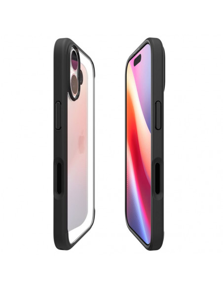 
„iPhone 17 Ultra Hybrid“ galinis dėklas – matinės juodos spalvos
