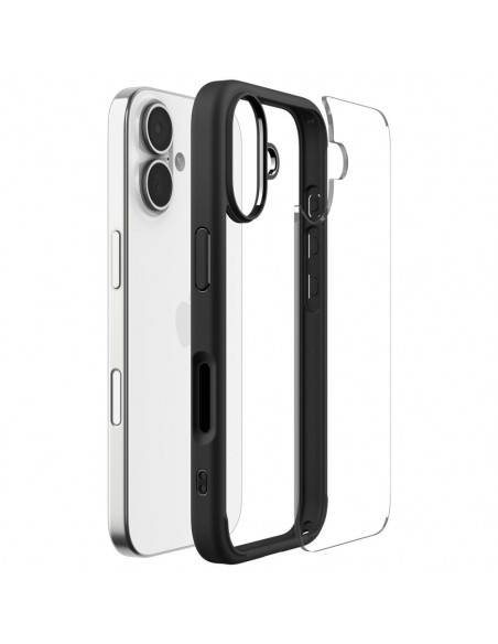 
„iPhone 17 Ultra Hybrid“ galinis dėklas – matinės juodos spalvos
