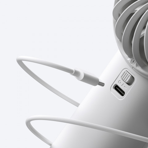 
Mini nešiojamas ventiliatorius USB-C 5000mAh - pilkas
